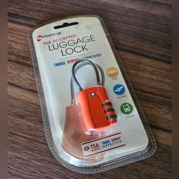 GForce 3 Digit Combination Coded Cable Luggage Lock Anti-theft Suitcase Orange - Picture 2 of 6